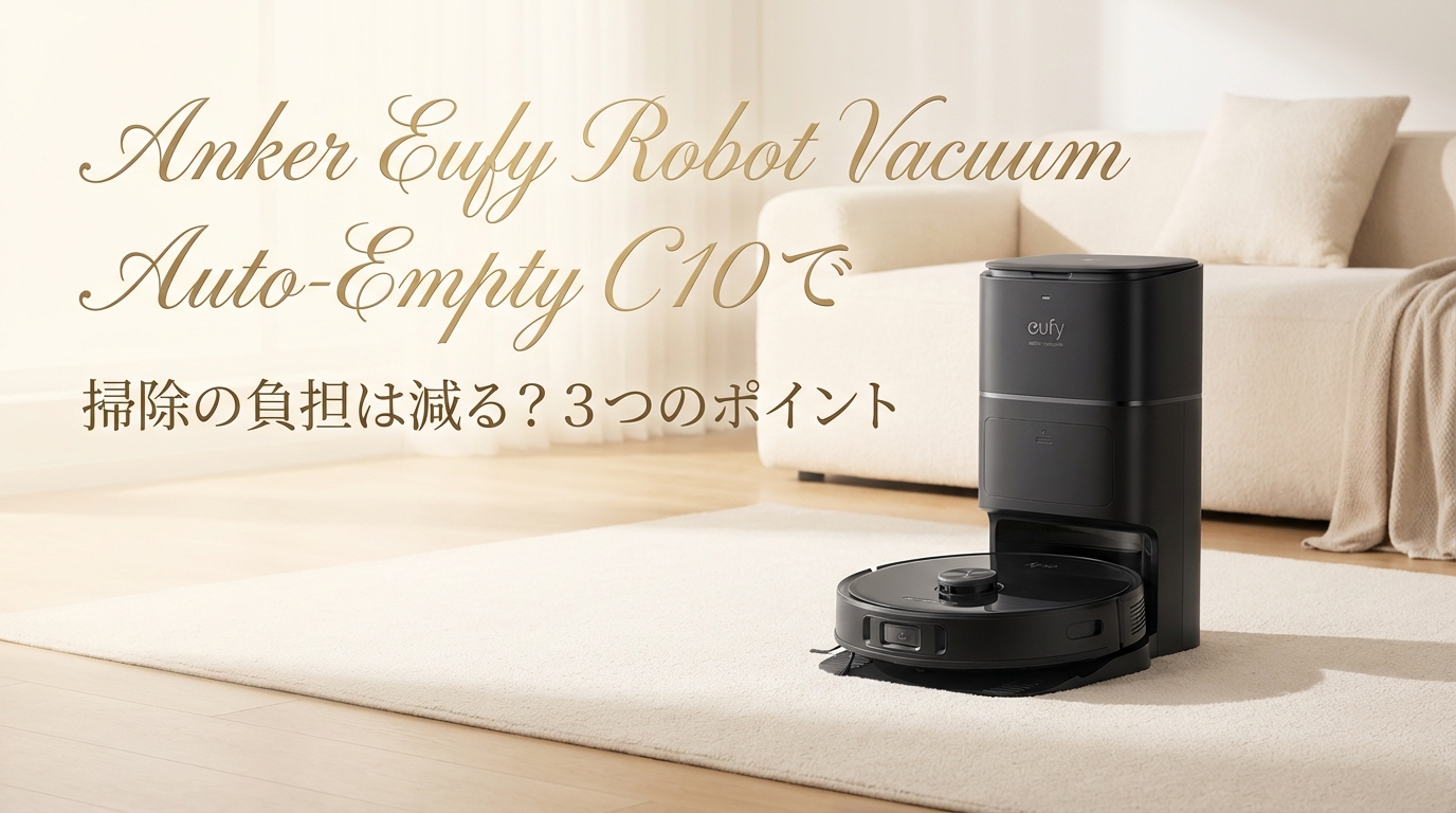 Anker Eufy Robot Vacuum Auto-Empty C10で掃除の負担は減る?3つの理由を解説!